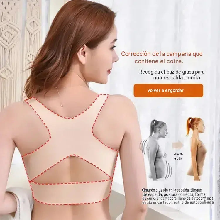 ¡ÚLTIMO DÍA DE OFERTA! - 60% DE DESCUENTO  Sujetador sin aros con cierre frontal y espalda cruzada: corrige la postura y ofrece máxima sujeción y comodidad.