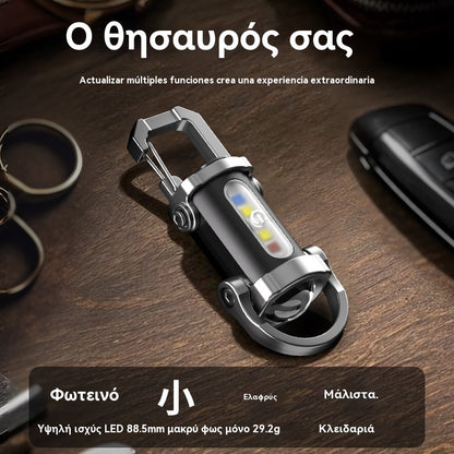 【Αγοράστε 1 και πάρτε 1 δωρεάν】🔥Εξαιρετική Προσφορά🔥Υπερφωτεινός αδιάβροχος μίνι φακός με κλειδί και έξοδο 1200lm