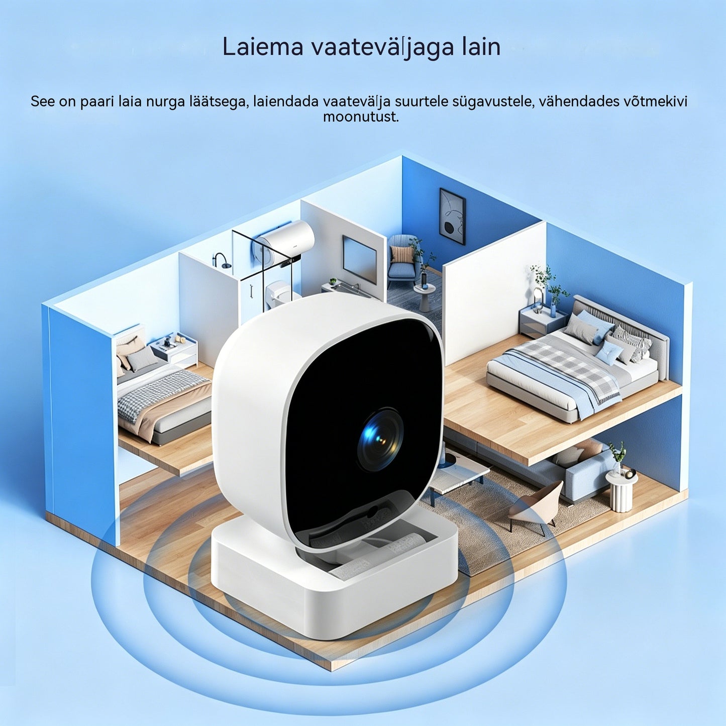 Kaugjuhtimisega WiFi nutika kodu jälgimine infrapuna öise nägemisega kahesuunaline intercom kõrglahutusega kaamera