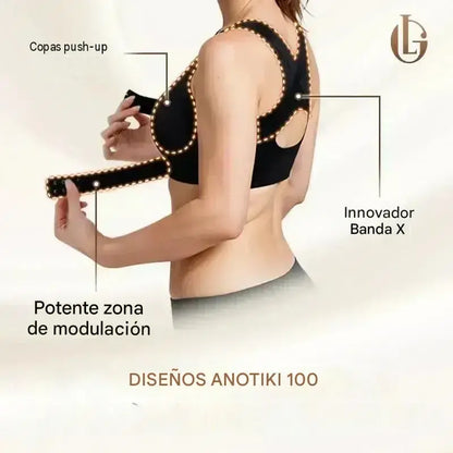 ¡ÚLTIMO DÍA DE OFERTA! - 60% DE DESCUENTO  Sujetador sin aros con cierre frontal y espalda cruzada: corrige la postura y ofrece máxima sujeción y comodidad.