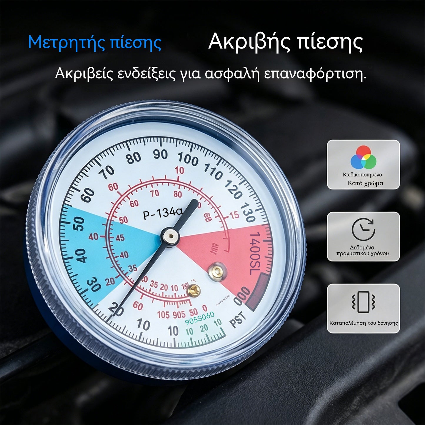⏳Προσφορά περιορισμένης διάρκειας⏰ Σωλήνας φόρτισης AC R134a με μανόμετρο: Εργαλείο γενικής χρήσης και εύχρηστο για εργασίες DIY 🔧