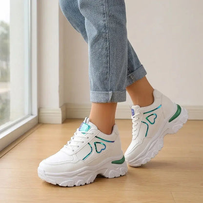 🔥【35-42】👟Plus Size Barevné bloky – Neviditelné boty na platformě, ležérní klínový podpatek – Lehké vycházkové boty 2026