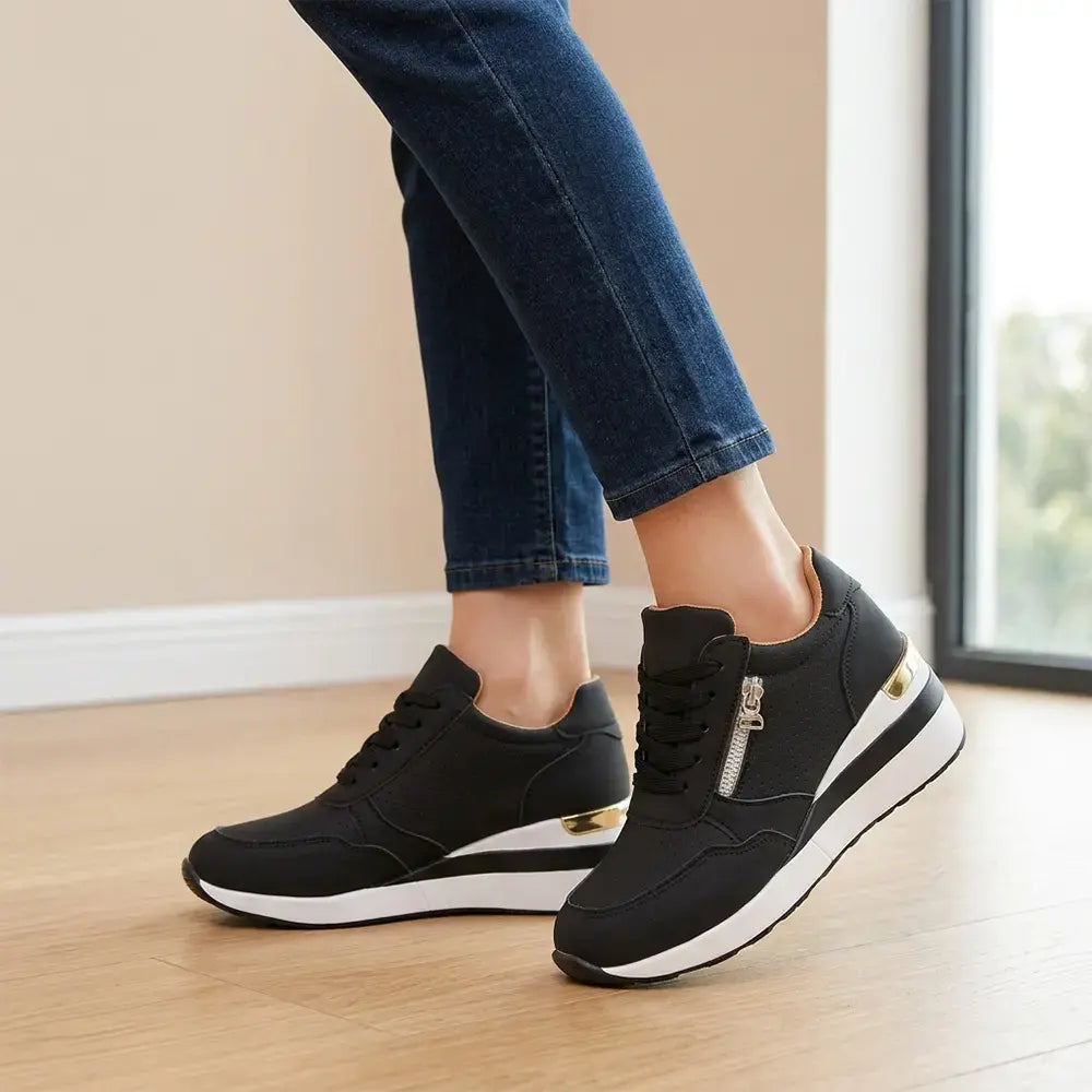 👟【36-43】Plus size nazouvací tenisky na klínku – Lehké boty na platformě pro každodenní nošení – Pohodlné boty na chůzi a cvičení