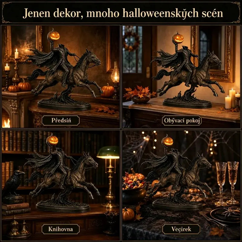 🎃👻 Halloweenská figurka bezhlavého jezdce