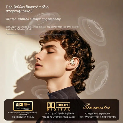 Ασύρματα ακουστικά Bluetooth χωρίς ενσωματωμένο αυτί, με γάντζο αυτιού και οστική αγωγιμότητα