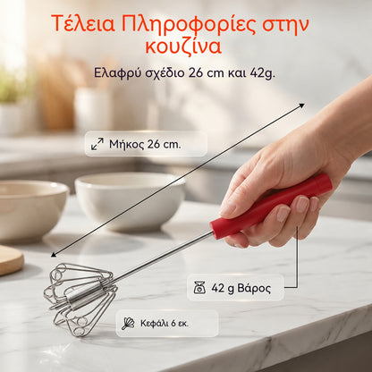 🥳Αγοράστε 1 και πάρτε 1 Δωρεάν! 🥳🥚Ημιαυτόματο χειροκίνητο χτυπητήρι αυγών: Απλώς πατήστε και περιστρέψτε, δεν απαιτείται ηλεκτρικό ρεύμα. 🧁