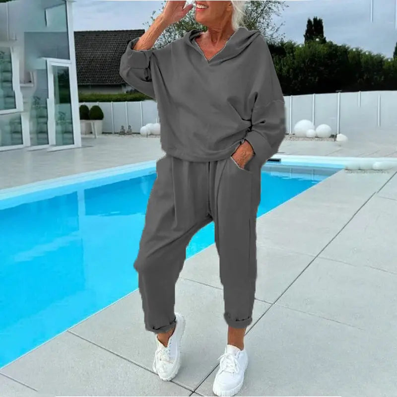 😍💕【S-3XL】Dámská souprava: mikina a kalhoty pro volný čas