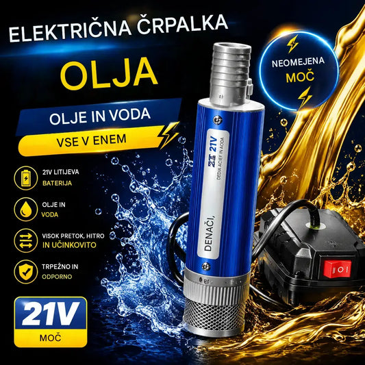 💥✅Nova Denaqi litijeva baterijska oljna črpalka, 21v, dvojna oljna in vodna črpalka, litijeva baterija