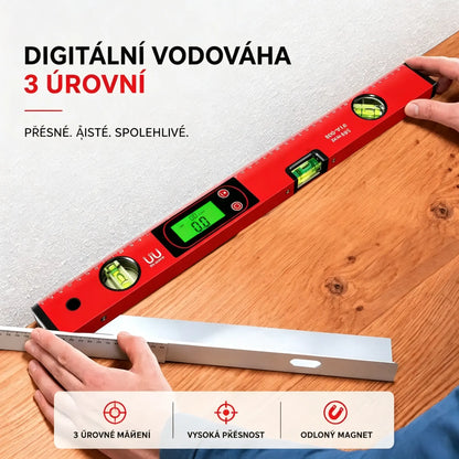 🔧📐 Multifunkční přesná magnetická vodováha s digitálním LCD displejem