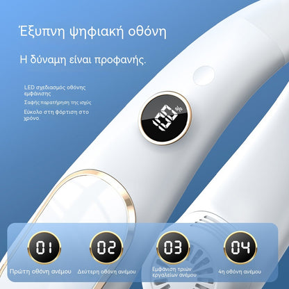 🔥✨50% ΕΚΠΤΩΣΗ!!☀️ Ανεμιστήρας λαιμού με περιστρεφόμενη κεφαλή – πιο αθόρυβος και από το θρόισμα των φύλλων 🌬️❄️