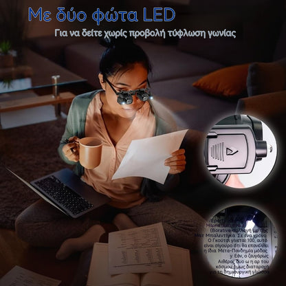 🔍Μεγεθυντικός φακός LED ακριβείας🛠️