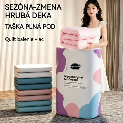 🧳5 kusy 600 Kč  💨 Veľké, flexibilné vákuové úložné vrecká: Nie je potrebné žiadne vzduchové čerpadlo, nepriepustné, ideálne na úsporu miesta v kufri a doma ✈️