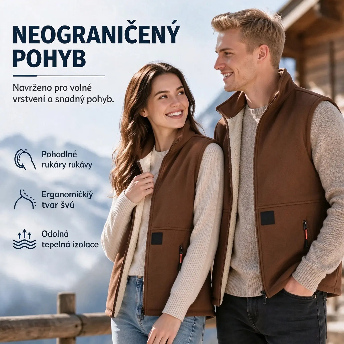 【M–4XL】❄️💕 Unisex zimní teplá vesta s péřovou výplní