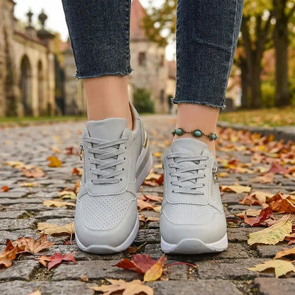👟【36-43】Plus size nazouvací tenisky na klínku – Lehké boty na platformě pro každodenní nošení – Pohodlné boty na chůzi a cvičení