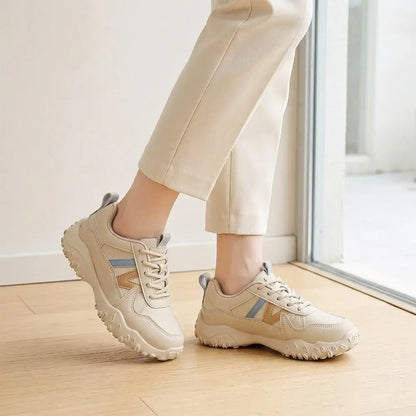 【Velikosti 35-40】👟Dámské prodyšné boty na platformě - Ležérní boty na platformě, měkká podrážka - Lehké tenisky v korejském stylu