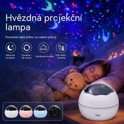 🌠✨Projektor hvězdné oblohy, noční světlo ⎜ Rotující LED lampa🎁