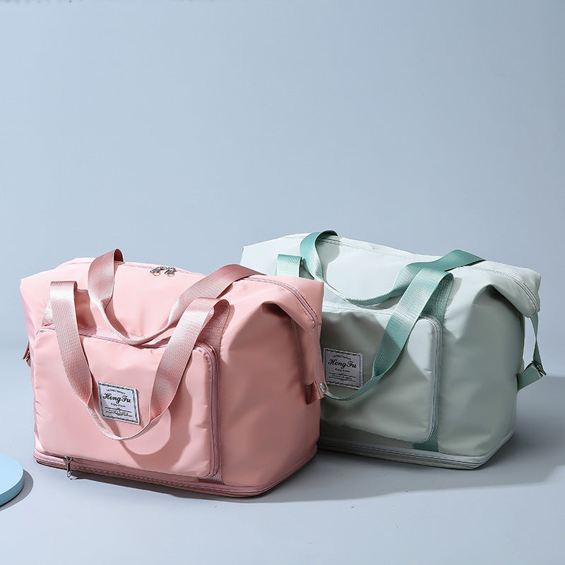 😍👜Τσάντα ταξιδιού μεγάλης χωρητικότητας, διαχωριστικά υγρού και στεγνού | Αθλητική τσάντα | Πτυσσόμενη και επεκτάσιμη