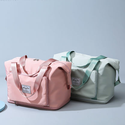 😍👜Τσάντα ταξιδιού μεγάλης χωρητικότητας, διαχωριστικά υγρού και στεγνού | Αθλητική τσάντα | Πτυσσόμενη και επεκτάσιμη