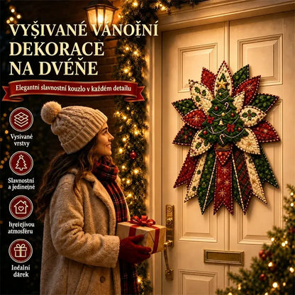 🎄🎁Sada na zavěšení dveří - ručně vyráběná patchworková dekorace