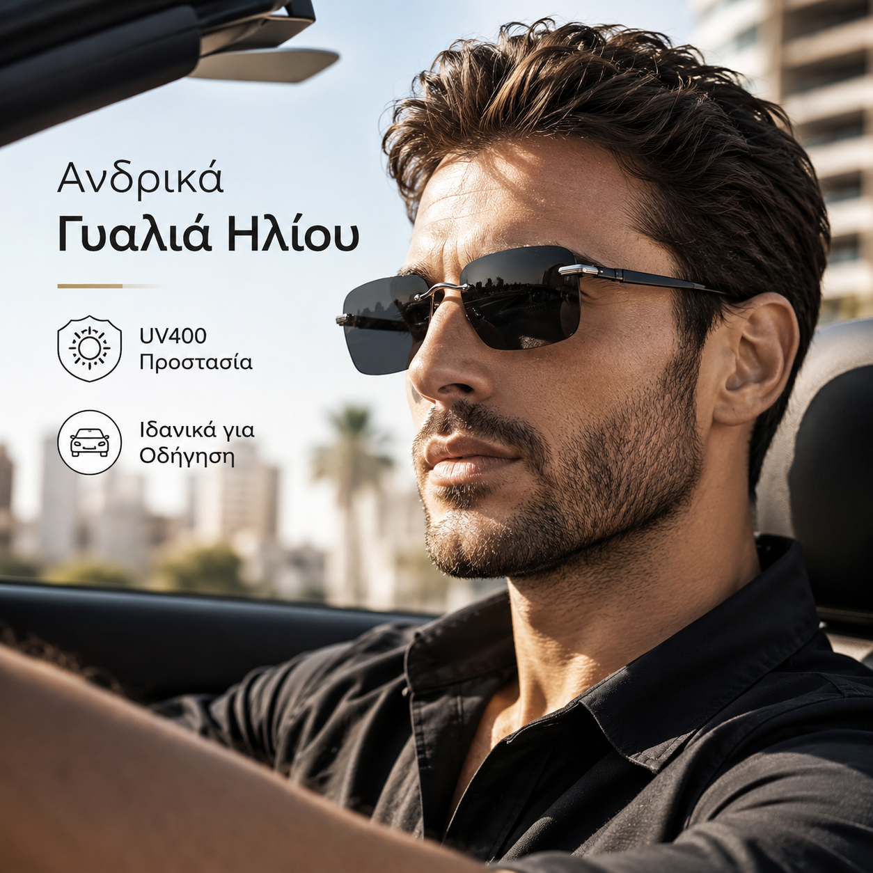 🕶️✨ Κομψά γυαλιά ηλίου οδήγησης - Καθαρή όραση, ολοκληρωμένη προστασία, μοντέρνα και κομψά【🎁 Περιλαμβάνει δερμάτινη θήκη γυαλιών】