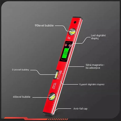 🔧📐 Multifunkční přesná magnetická vodováha s digitálním LCD displejem