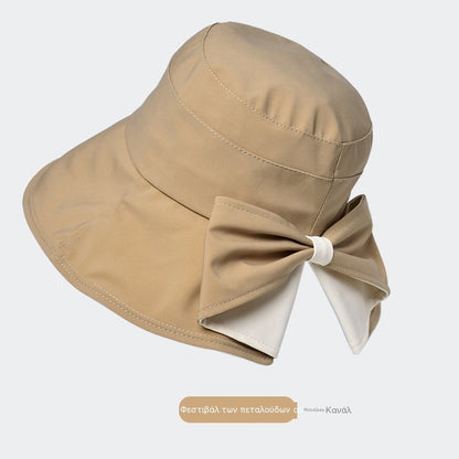 👒ΈΚΠΤΩΣΗ 50% 🎉 Γυναικείο καπέλο ηλίου με φαρδύ γείσο και φιόγκο! 😎✨