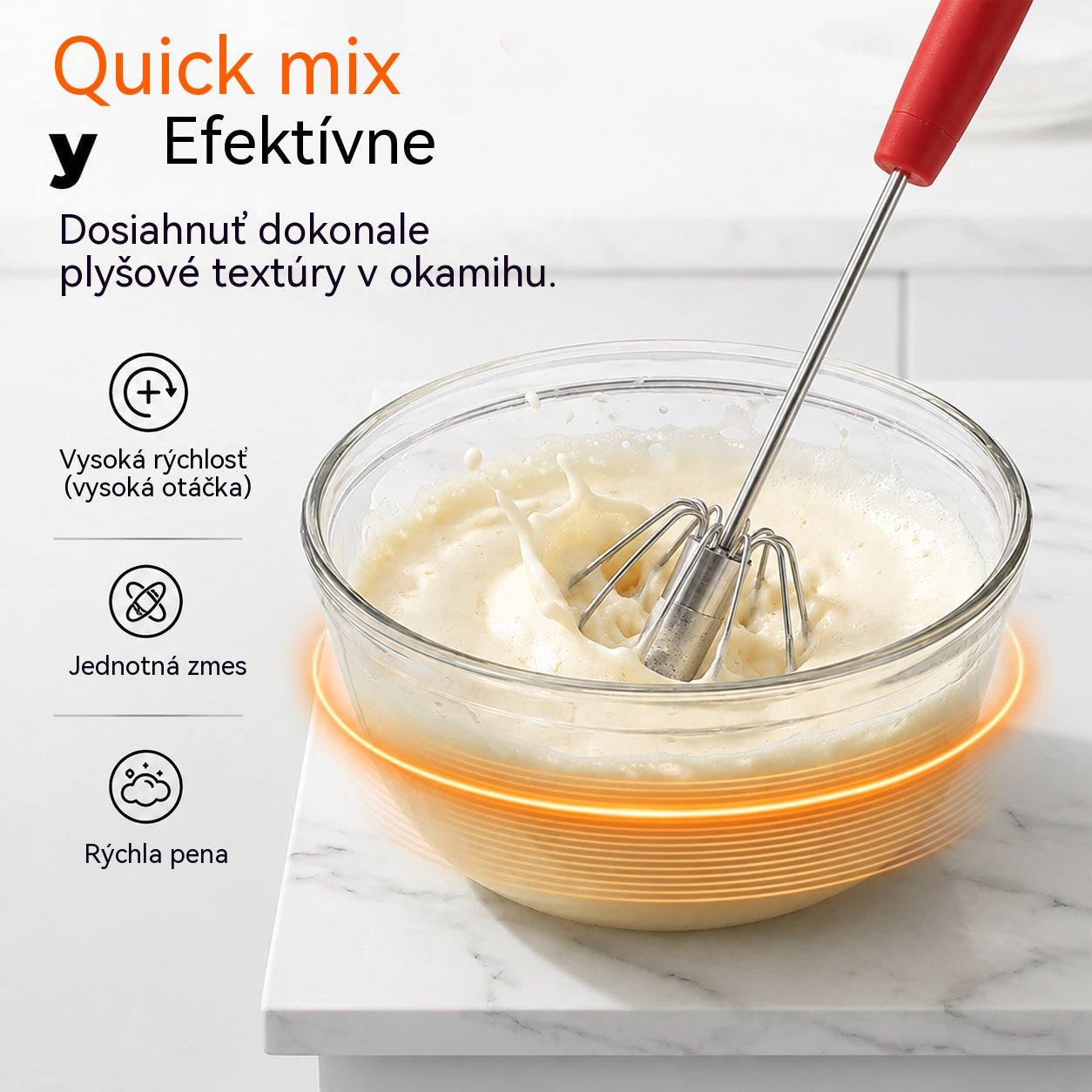 🥳Kúpte 1, získajte 1 zadarmo🥳💞50% zľava! 🥚 Poloautomatická manuálna metlička na vajcia: stlačte a roztočte – nie je potrebná elektrina. Vyšľahá vajcia a šľahačku za pár sekúnd. Šetrná k vašim zápästiam! ✨🧁