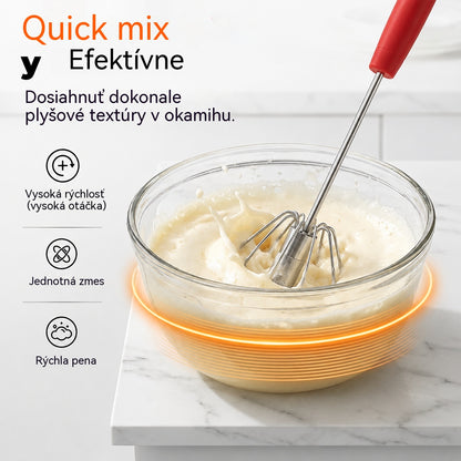🥳Kúpte 1, získajte 1 zadarmo🥳💞50% zľava! 🥚 Poloautomatická manuálna metlička na vajcia: stlačte a roztočte – nie je potrebná elektrina. Vyšľahá vajcia a šľahačku za pár sekúnd. Šetrná k vašim zápästiam! ✨🧁