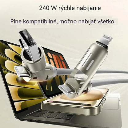 🔥2 kusy 530Kč🌈Jeden kábel, väčšie pohodlie! Multifunkčná nabíjačka s RGB osvetlením