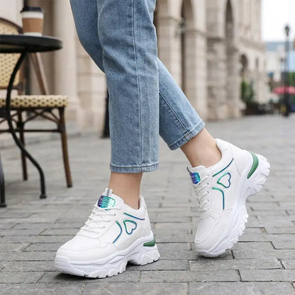 🔥【35-42】👟Plus Size Barevné bloky – Neviditelné boty na platformě, ležérní klínový podpatek – Lehké vycházkové boty 2026