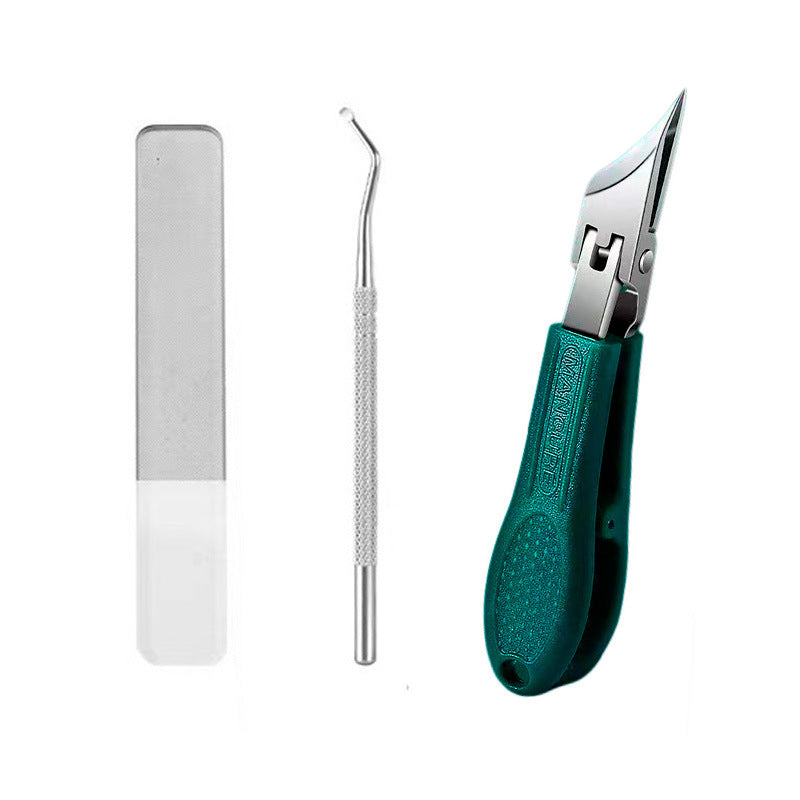 🔥【Σετ 3 τεμαχίων】✂️💅Νέα εξαιρετικά λεπτή ψαλίδα νυχιών με γωνία για μανικιούρ στο σπίτι