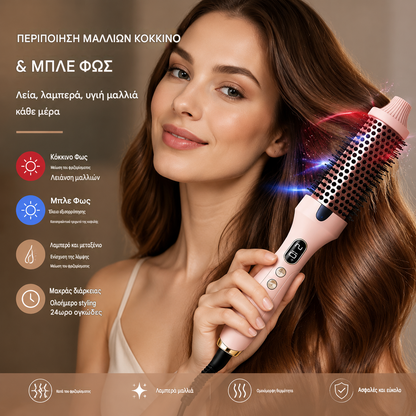 💇‍♀️✨Χτενάκι για όγκο 2 σε 1🌟Ιοντικό υλικό με αντιστατικά δόντια για άμεση ανόρθωση και όγκο σε ένα βήμα🌀