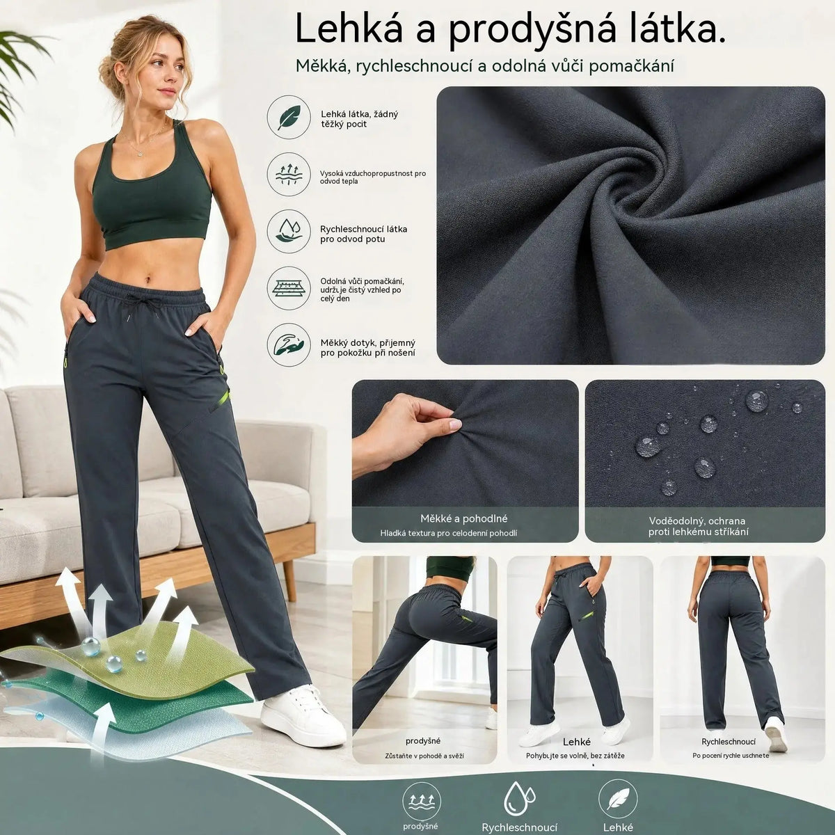 ⏳VÝPREDAJ – POSLEDNÝ DEŇ, ZĽAVA 50 %!!🔥Dámske cargo nohavice s rovným strihom – elastický pás, 6 vreciek, ležérny štýl na prácu, cestovanie aj každodenné nosenie 👖✨