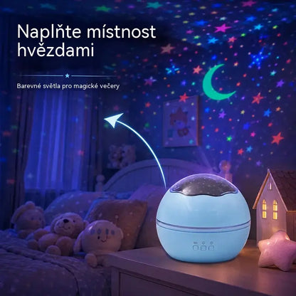 🌠✨Projektor hvězdné oblohy, noční světlo ⎜ Rotující LED lampa🎁