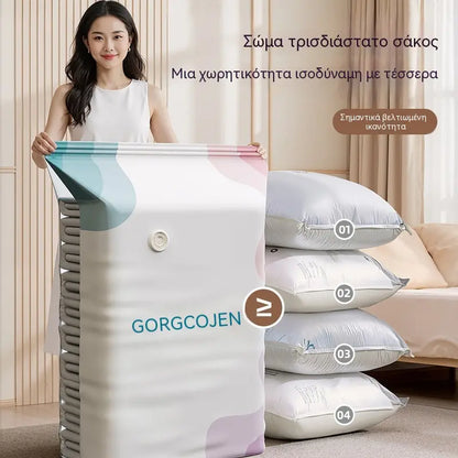 5 τεμάχια για 30 ευρώ   Μεγάλη, συμπιέσιμη τσάντα αποθήκευσης κενού αέρος: δεν απαιτείται αντλία, στεγανή και ιδανική για εξοικονόμηση χώρου στις βαλίτσες και στο σπίτι ✈️