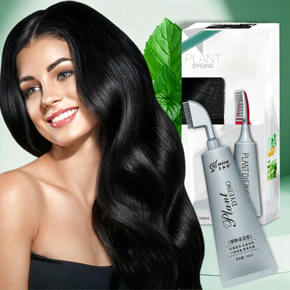 【Δύο για €27】💇‍♀️ Επαγγελματικό σετ χτένας βαφής μαλλιών + κρέμας βαφής μαλλιών | Τριπλή φροντίδα, περιέχει υαλουρονικό οξύ, 100% κάλυψη των γκρίζων μαλλιών, βολικό για χρήση στο σπίτι ✨