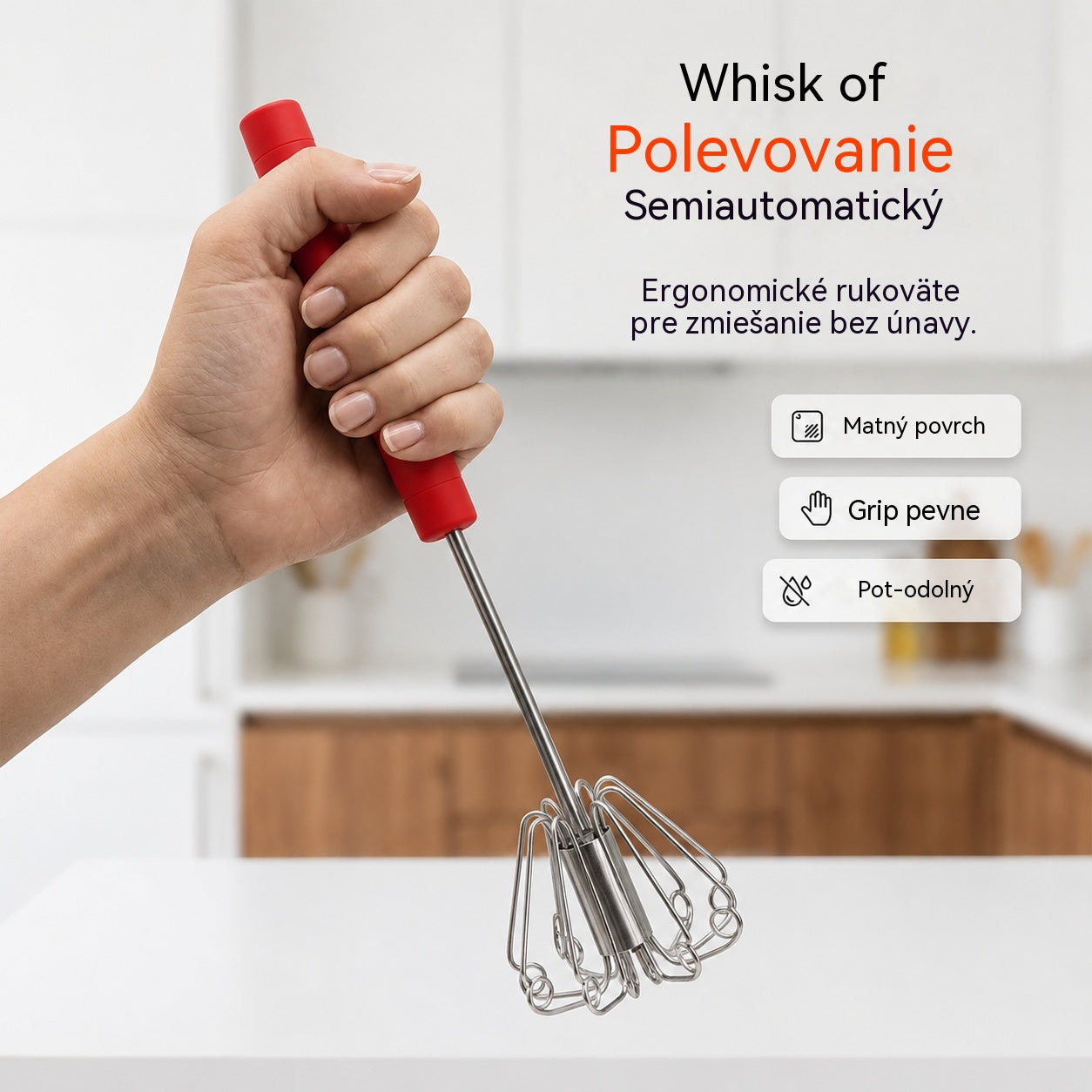 🥳Kúpte 1, získajte 1 zadarmo🥳💞50% zľava! 🥚 Poloautomatická manuálna metlička na vajcia: stlačte a roztočte – nie je potrebná elektrina. Vyšľahá vajcia a šľahačku za pár sekúnd. Šetrná k vašim zápästiam! ✨🧁