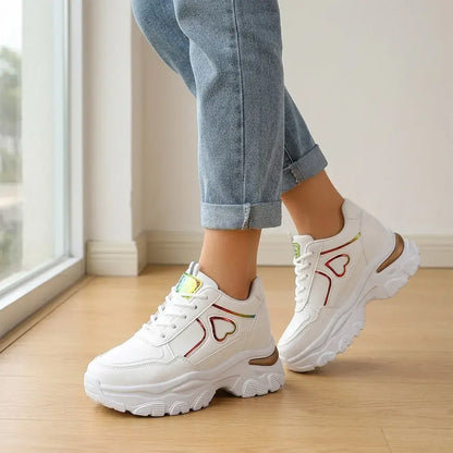 🔥【35-42】👟Plus Size Barevné bloky – Neviditelné boty na platformě, ležérní klínový podpatek – Lehké vycházkové boty 2026