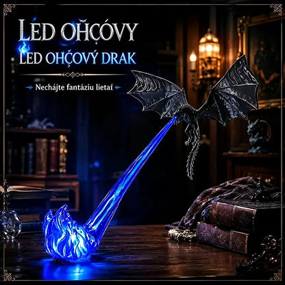 🐉🔥 3D LED světlo s ohnivě chrlícím drakem | Fantasy zářící dekorace na poličku