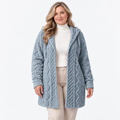 【S–2XL】🤍Měkký dámský kabát s kapucí, ideální na podzim a zimu🥰