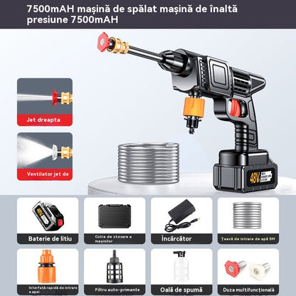 59% ΕΚΠΤΩΣΗ💥🚗🚿Ασύρματο φορητό πιστόλι νερού υψηλής πίεσης, κατάλληλο για πλύσιμο/πότισμα/καθάρισμα αυτοκινήτου (συμπεριλαμβανομένης μπαταρίας και φορτιστή)