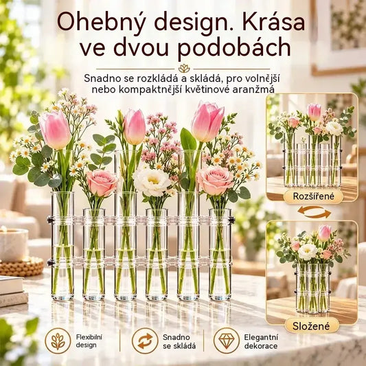 6 kusy 610 Kč 💐Skleněná váza ve stylu zkumavky