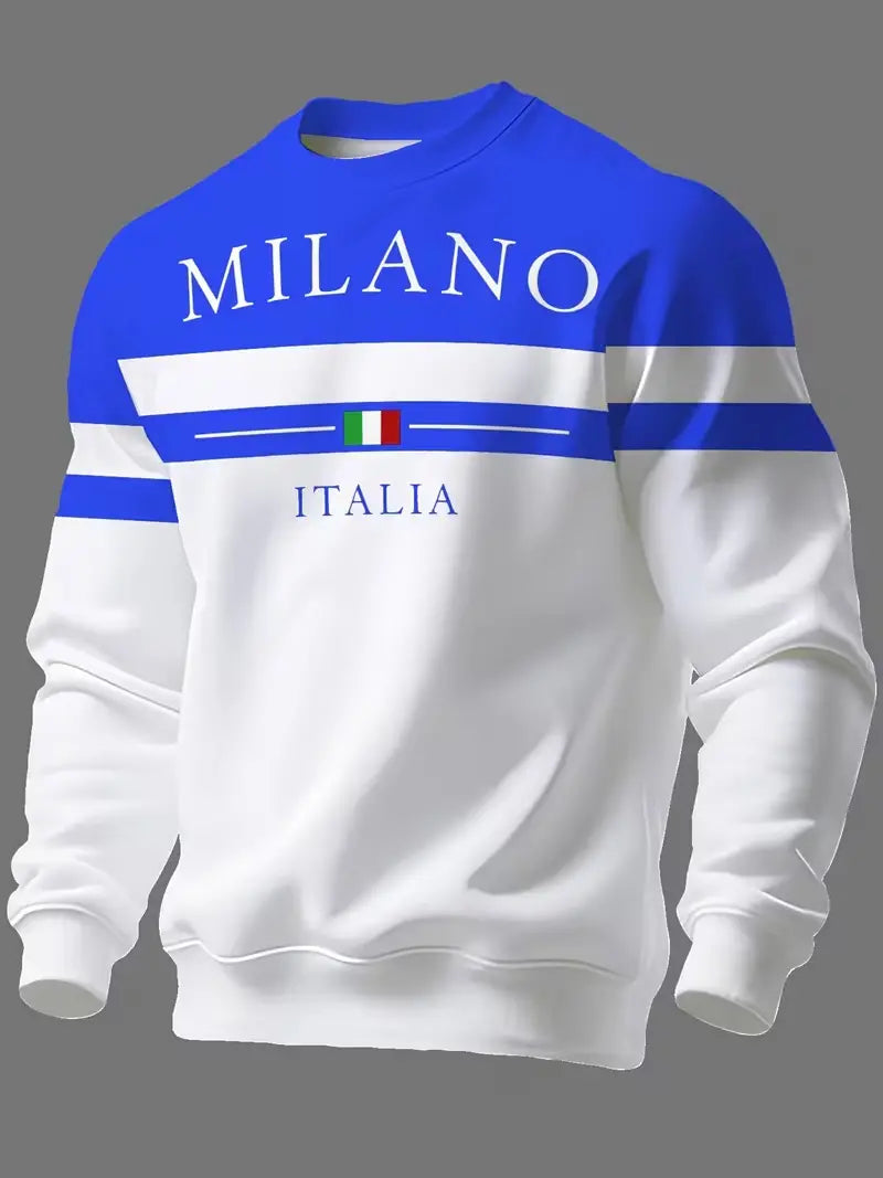 ✨🌟👕【S-6XL】Pánske mikiny s potlačou „Milano Italia“
