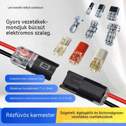 【50 tétel 7200 Ft-ért】Csupaszodásmentes csatlakozó, reteszelő csattal, biztonságos zárással és csúszásgátlóval ⚡️