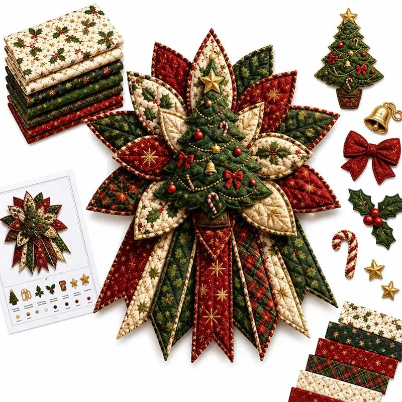🎄🎁Sada na zavěšení dveří - ručně vyráběná patchworková dekorace
