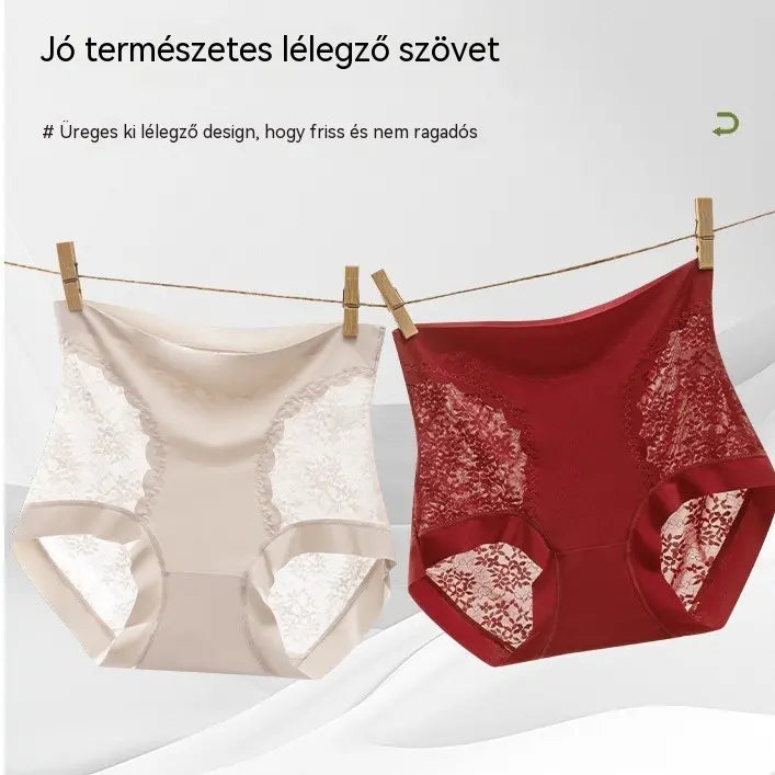 【5 termék 8600 Ft】Női nagy rugalmasságú, varrás nélküli csipkés hasformáló bugyi, alakformáló és fenékemelő alsó