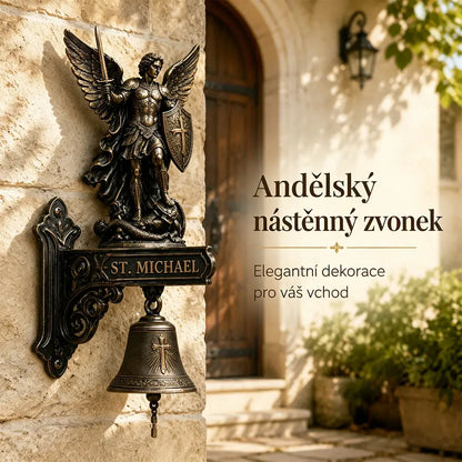 ✨🪽Pryskyřičný nástěnný zvon s motivem sv. Michaela Archanděla