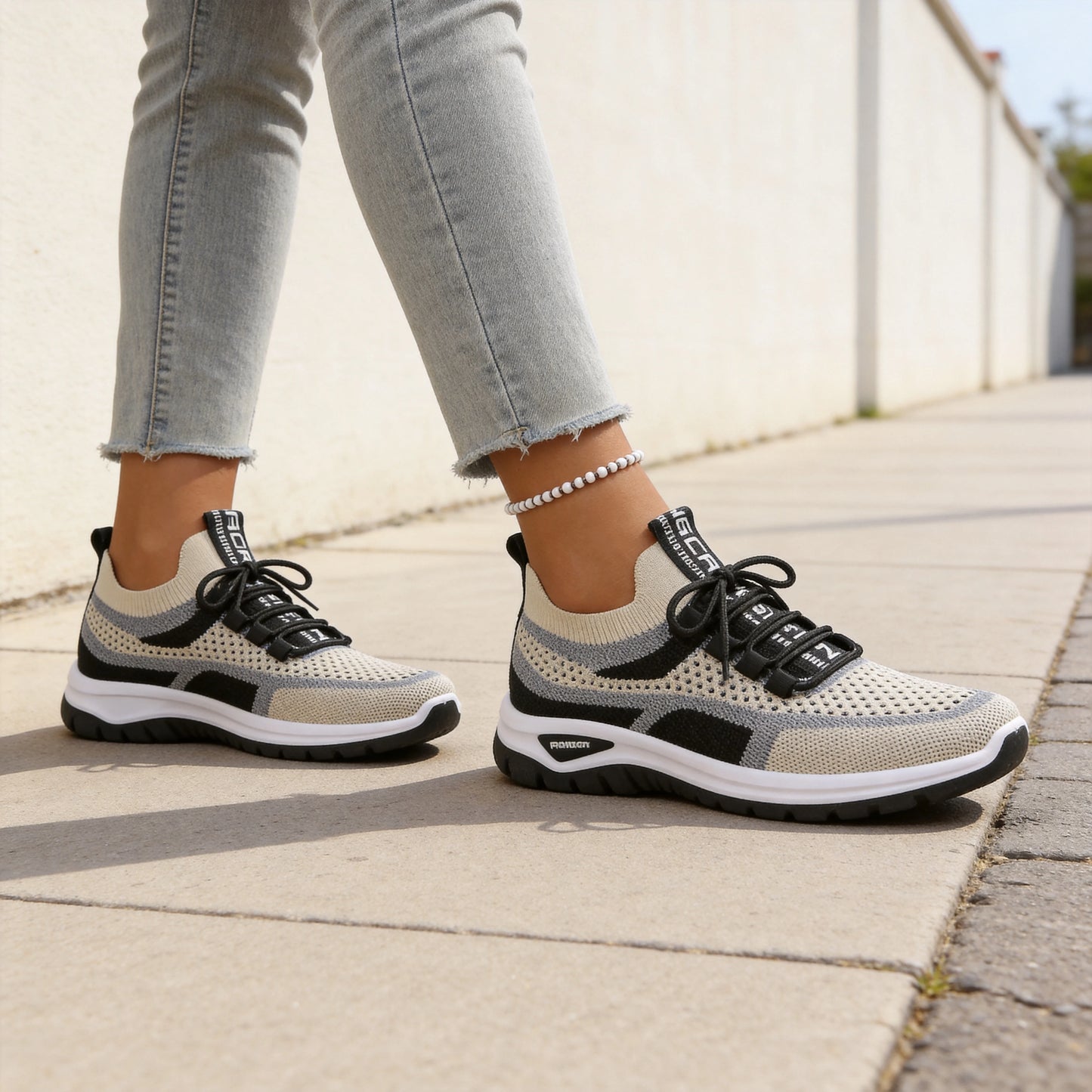 ✨👟【36-53】Γυναικεία παπούτσια casual με κορδόνια, αναπνεύσιμα και mesh✨
