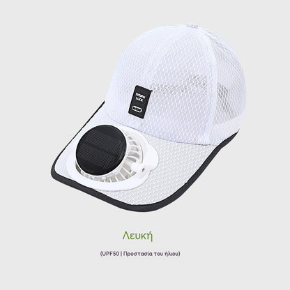 🧢【Hitro hlajenje】❄Bejzbolska kapa s solarnim ventilatorjem