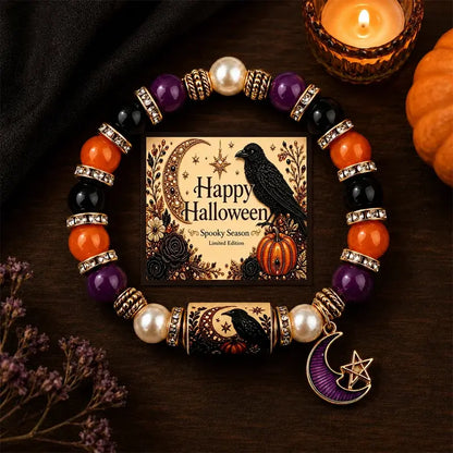 ✨🎃Halloweenský krystalový elastický náramek